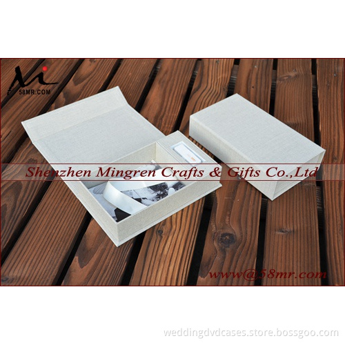 Professional Custom Magnet wedding usb gift box with photo box dividers